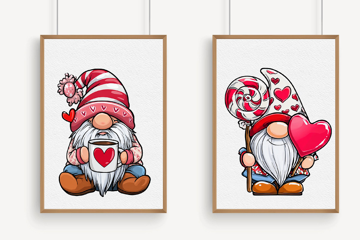 Valentine Gnome Clipart, an Illustration by Libby Wishes (Photo 3 of 7)