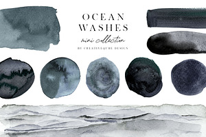 Ocean Washes Watercolor