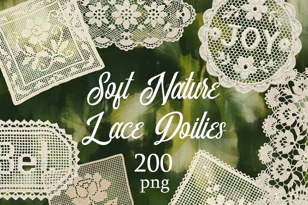 200 Vintage Nature Lace Doilies, an Object Graphic by DreamoraArt (Photo 1 of 11)