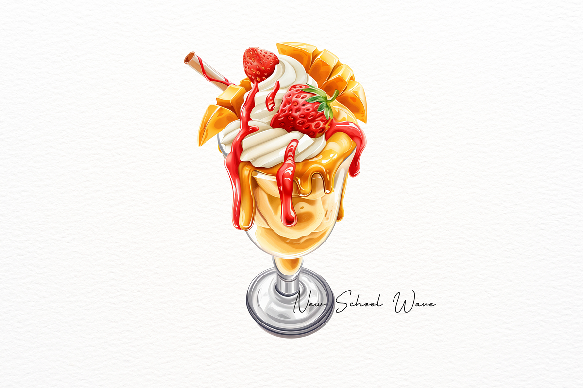 Hyperrealistic Watercolor Ice Cream, an Object Illustration by New-School-Wave (Photo 4 of 5)
