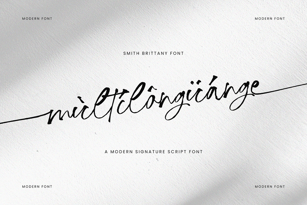 Smith Brittany Signature Script Font, a Script Font by Typoraith Co (Photo 11 of 15)