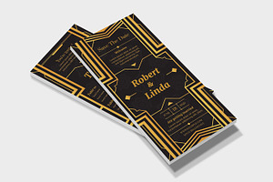 Art Deco Flyers Black & Gold