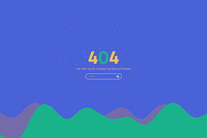 Material Design 404 Page HTML