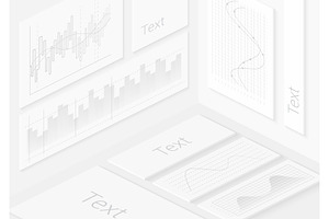 Isometric White Wall Infographics