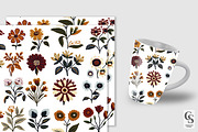 Indian Boho Floral Embroidery Papers, a Pattern Graphic by Creative Store (Thumbnail 3 of 5)