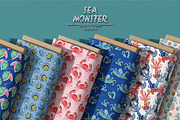 SEA MONSTERS, a Pattern Graphic by MSNTY STUDIOX (Thumbnail 4 of 30)