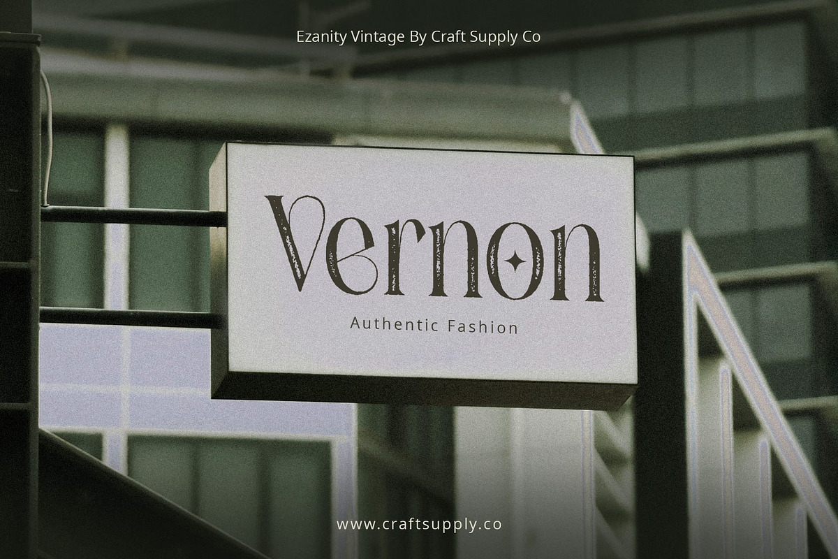 Ezanity Vintage, a Serif Font by Craft Supply Co. (Photo 5 of 8)