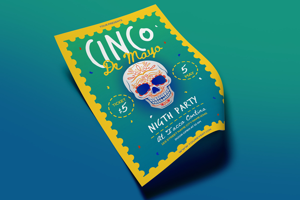 Cinco De Mayo Flyer, a Flyer Template by Typollery (Photo 3 of 4)