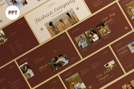 Brown Company Profile Presentation, a Presentation Template by graphicook