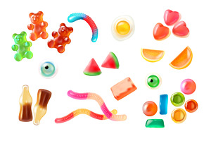 Realistic jelly candy. 3d gummy, a Food Illustration by Stock-Smart-Start