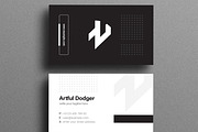 Black and White Business Card Design, a Business Card Template by MightyDesign (Thumbnail 3 of 6)