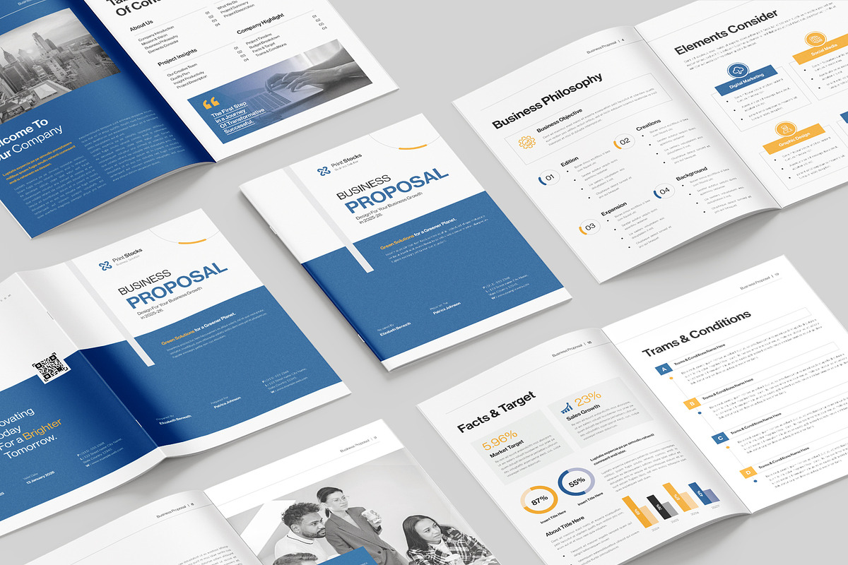 Project Proposal Template, a Brochure Template by Spark_Creative (Photo 3 of 16)