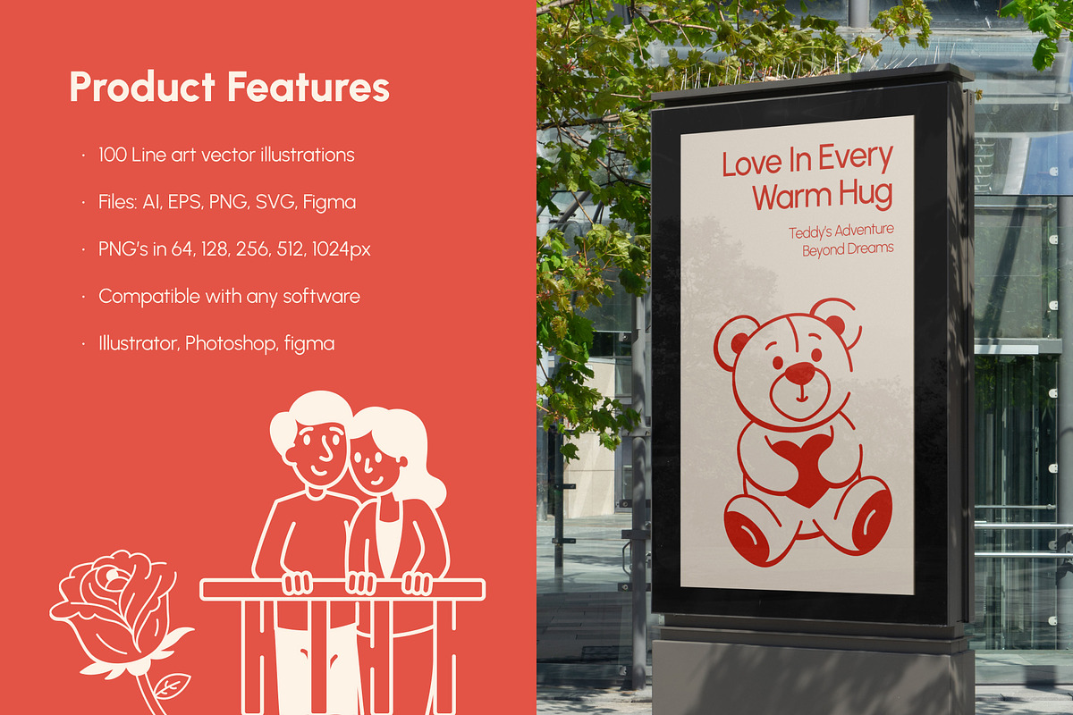 Love Doodles Set, an Outline Icon by Vectors Market (Photo 2 of 9)