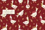 Christmas Goose Pattern, a Pattern Graphic by SirenaArt (Thumbnail 7 of 16)