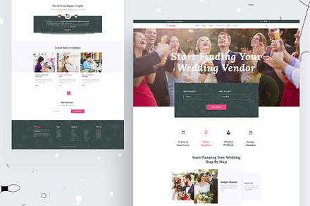 Wedding Vendor- Landing Page, a Landing Page Template by Sujun Baidyaa