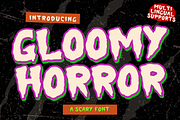 Gloomy Horror is a Halloween font, a Handwritten Font by Brown Cupple (Thumbnail 1 of 8)
