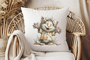 Whimsical Summer Cat Clipart Bundle, an Illustration by OK Design (Thumbnail 5 of 6)