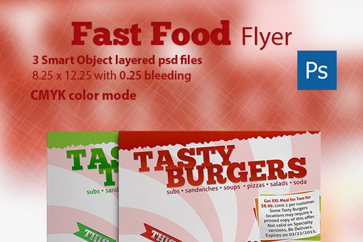 Fast Food Flyer Template, a Flyer Template by zheksha (Photo 2 of 2)