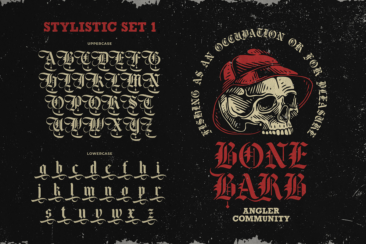 Black Face Typeface, a Blackletter Font by alit design (Photo 3 of 17)
