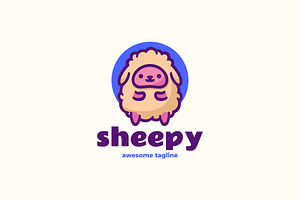Sheep Mascot Cartoon Logo, a Branding & Logo Template by Artnivora.Std