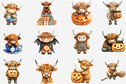 Halloween Highland Cow Clipart, an Illustration by Black Bird Studio (Thumbnail 6 of 6)