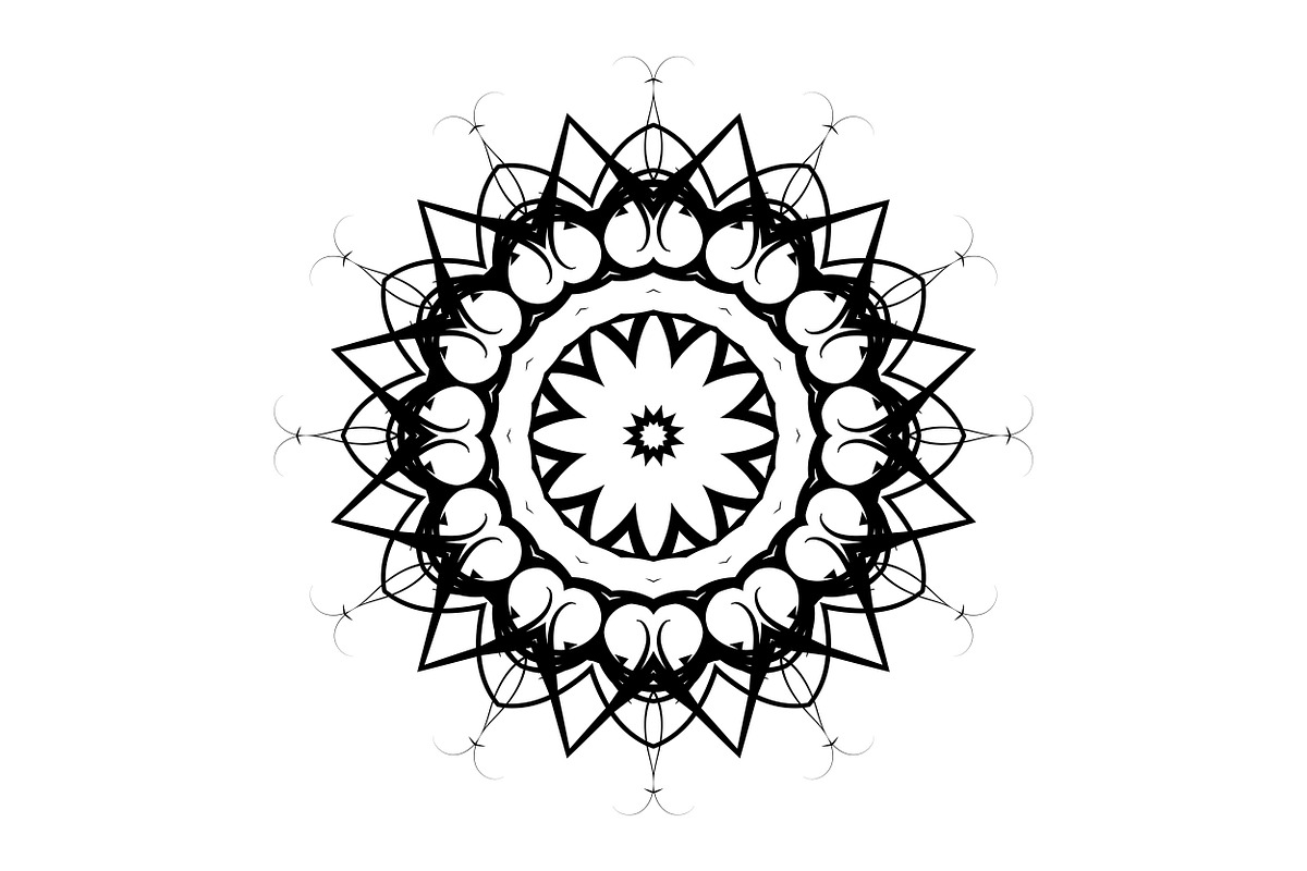 Black White Mandala Illustration Set, a Decorative Illustration by NJ Himel (Photo 77 of 101)