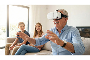 Man Loves VR at Home, a Technology Photo by CREATIVEDEF