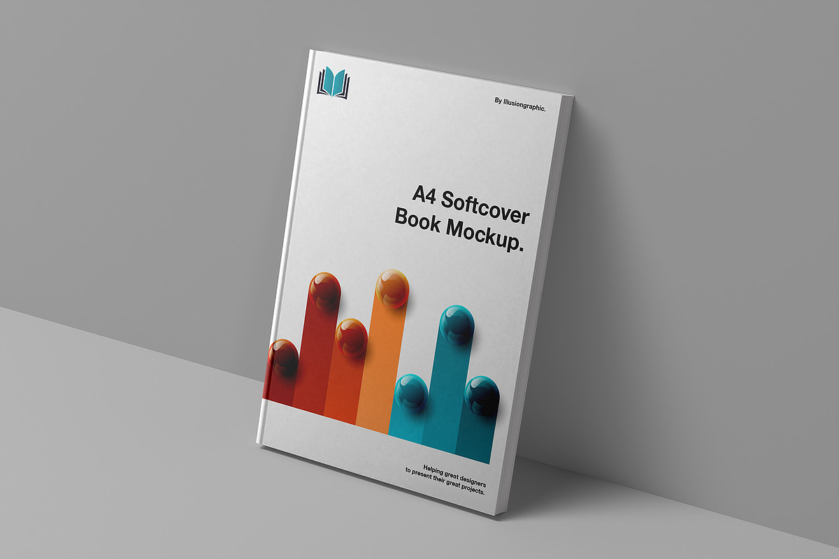 A4 Softcover Book Mockup - 10 views, a Books & Magazine Mockup by Illusiongraphic (Photo 8 of 25)