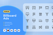 Outline Billboard Ads Icon Set, an Outline Icon by Nathaya Studio (Thumbnail 1 of 2)