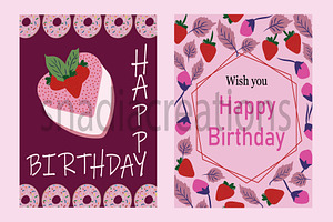 Birthday cards, a Card Template by snadiacreations
