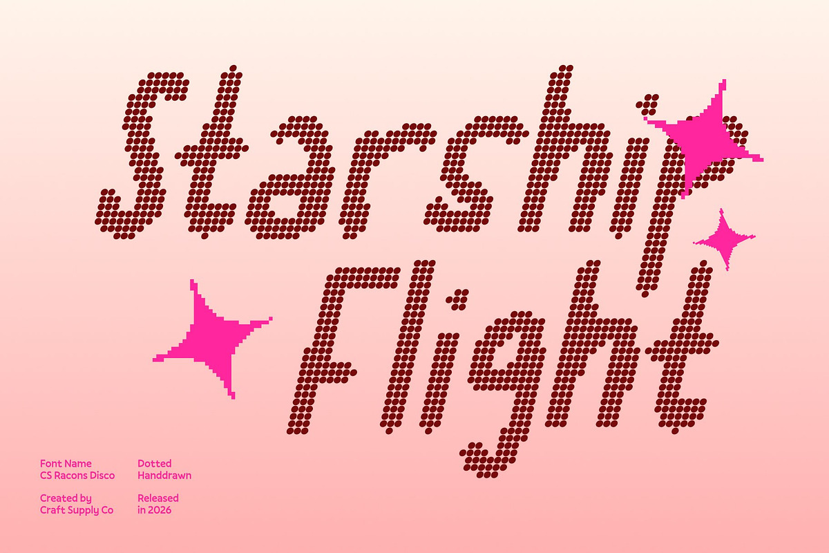 CS Racons Disco, a Handwritten Font by Craft Supply Co. (Photo 6 of 8)