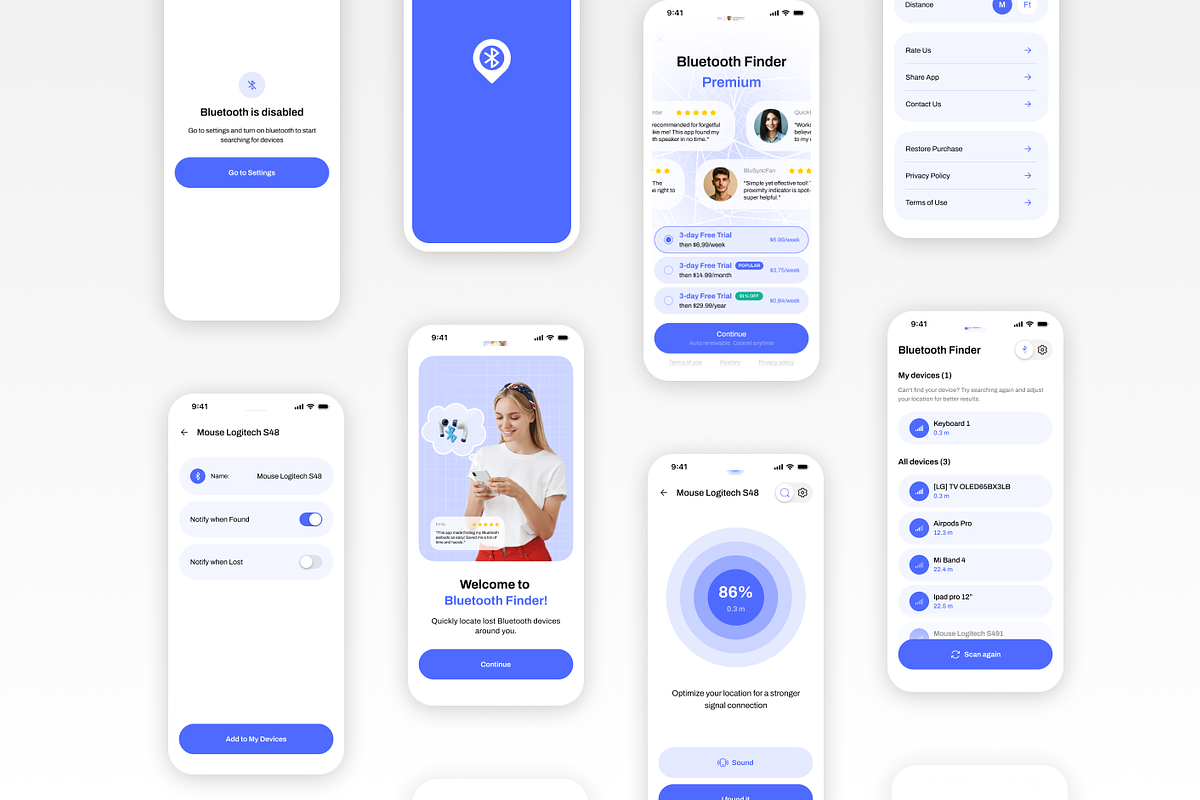 Bluetooth Finder mobile app, an App Template by Shoppie (Photo 2 of 2)