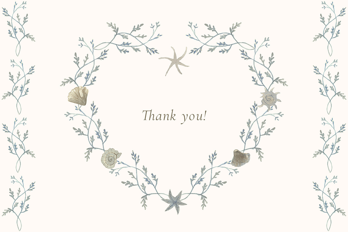 Oceanic Dreams Watercolor Clipart, a Pattern Graphic by Nadia Semyroz (Photo 10 of 10)