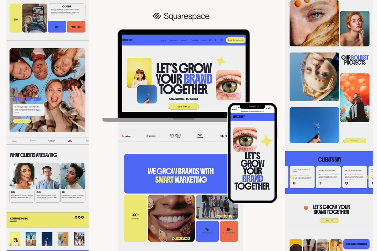 Bold Squarespace Template for agency, a Squarespace Template by Yaaas Design (Photo 3 of 10)