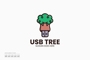 Usb Tree Logo, a Branding & Logo Template by Zeer Graphic