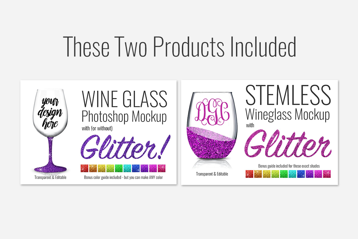 Wineglass Lovers Bundle, a Product Mockup by SarahDesign (Photo 2 of 2)
