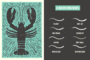 Rolled Ink Brushes For Procreate, a Brush Add-On by seamless team (Thumbnail 2 of 6)
