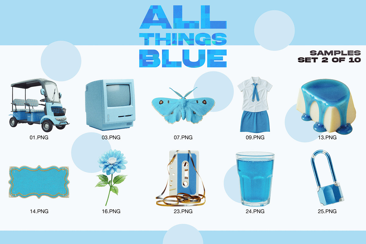ALL THINGS BLUE: 250 PNG Elements, an Object Graphic by Megan Aili Designs (Photo 4 of 16)