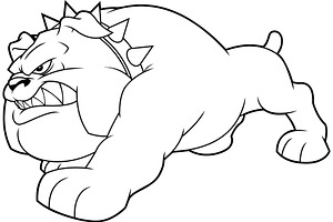 Angry Bulldog Cartoon Character, an Illustration by HitToon