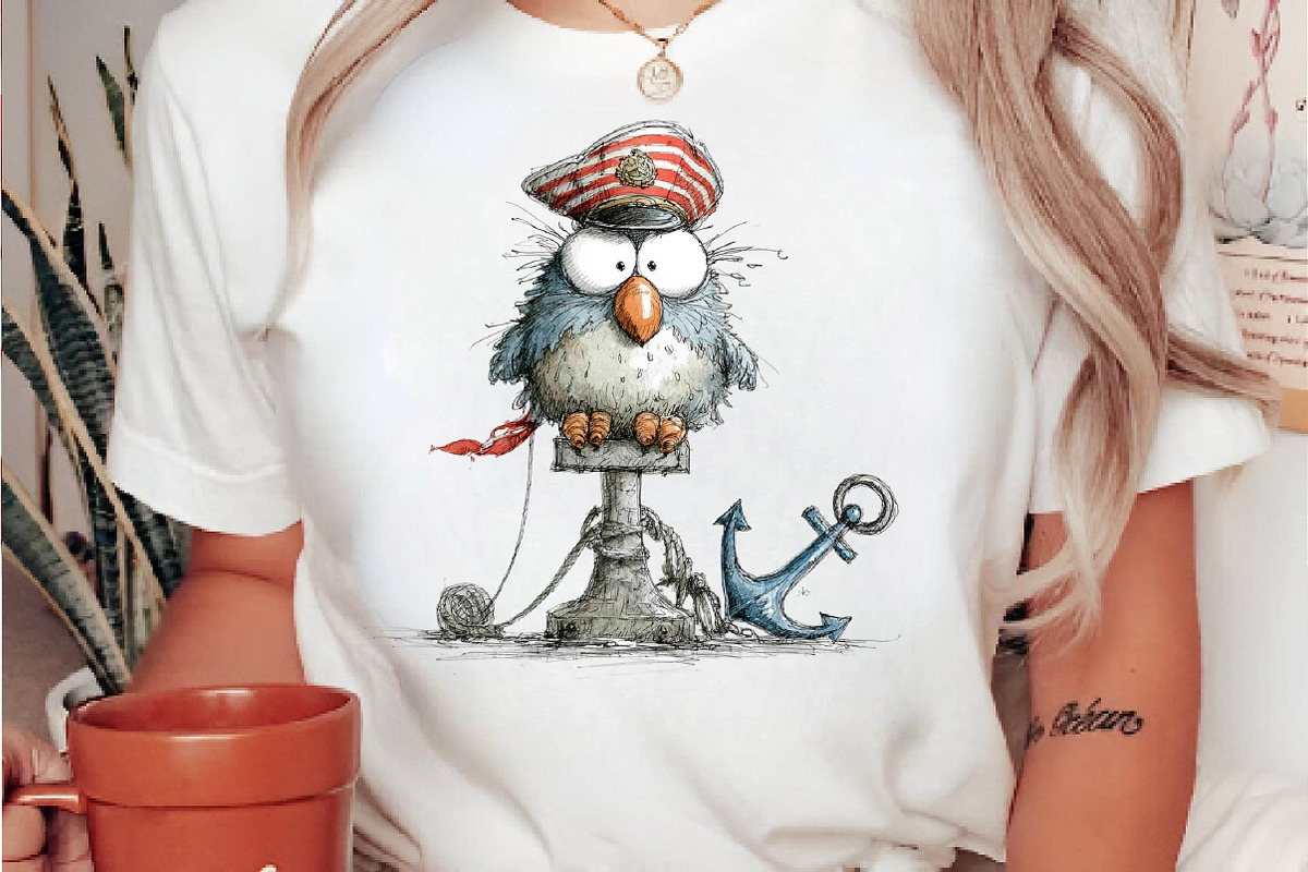 Whimsical Sailor Animals Clipart, an Animal Illustration by fashionaddict (Photo 5 of 7)