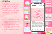 455 Canva Pink Instagram Template, a Social Media Template by Emerald Eyes Design (Thumbnail 2 of 12)