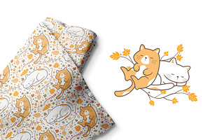 Cute Sleeping Cats Pattern