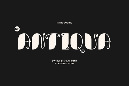 GF Antiqua - Swirly Display Font