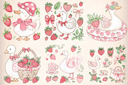 Strawberry Goose Clipart, an Illustration by Digital Artistic99 (Thumbnail 3 of 9)
