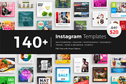 140+ Instagram Templates | 50% Off, a Social Media Template by Studio Siv (Thumbnail 1 of 12)