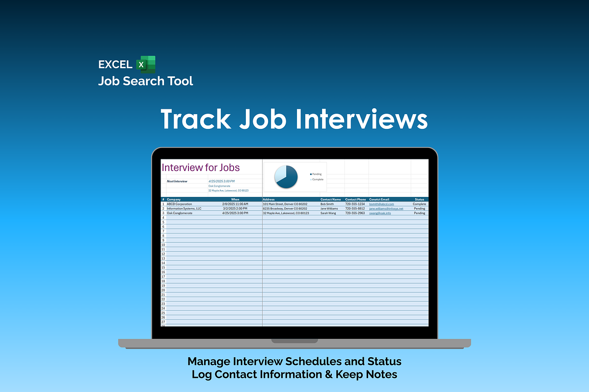 Job Search Excel Tool preview 4