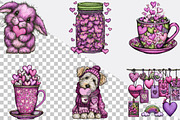 Happy Valentine's Day Clipart Bundle, an Illustration by SVGArt (Thumbnail 5 of 8)