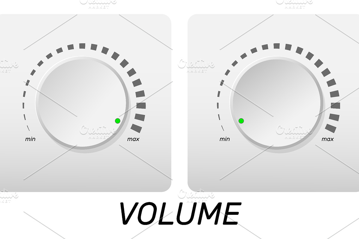 Volume control. Minimum and maximum, an Object Illustration by Vectorbuum (Photo 2 of 3)