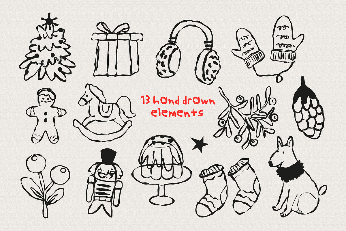 Merry Christmas clipart, a Seasonal Illustration by Luamor (Photo 5 of 11)