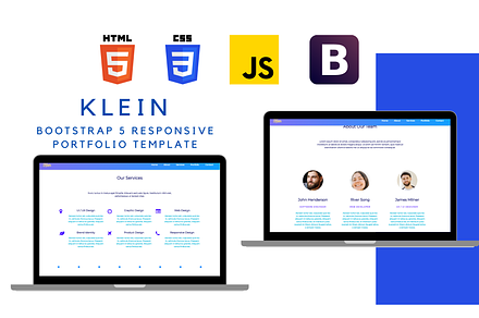 Klein - Bootstrap Portfolio Template, a Bootstrap Template by Ibnul Jaif Farabi
